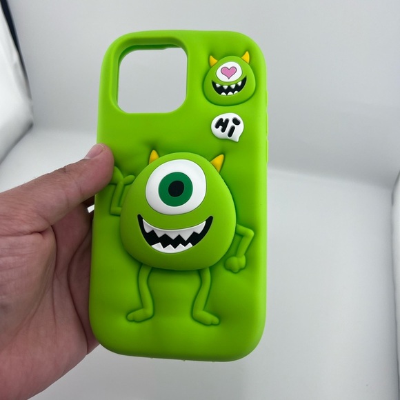 Adorable 3D Monster Silicone Phone Case - iPhone 16 Pro Max - Picture 4 of 6
